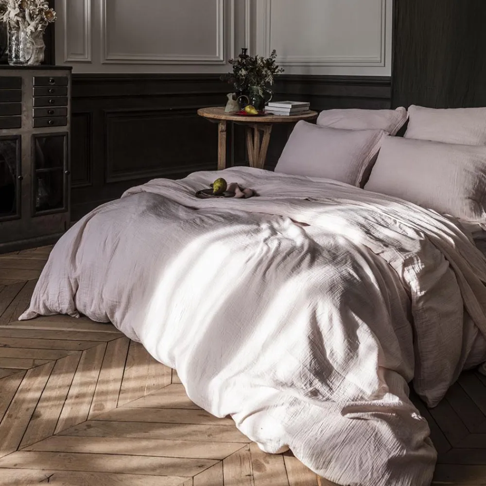 2100 GAZEX Drap plat en gaze de coton - Rose de Bagatelle