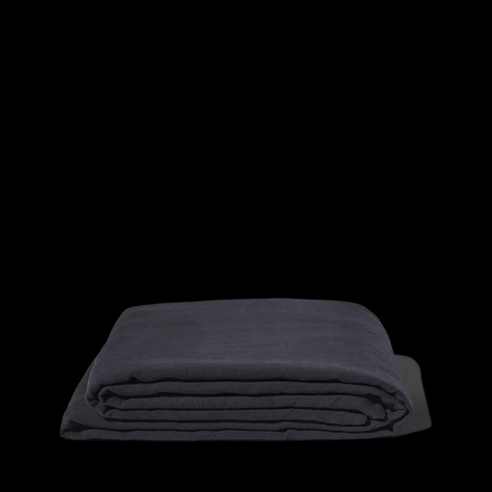 200 LINTEX Drap plat en lin lavé - Bleu Encre