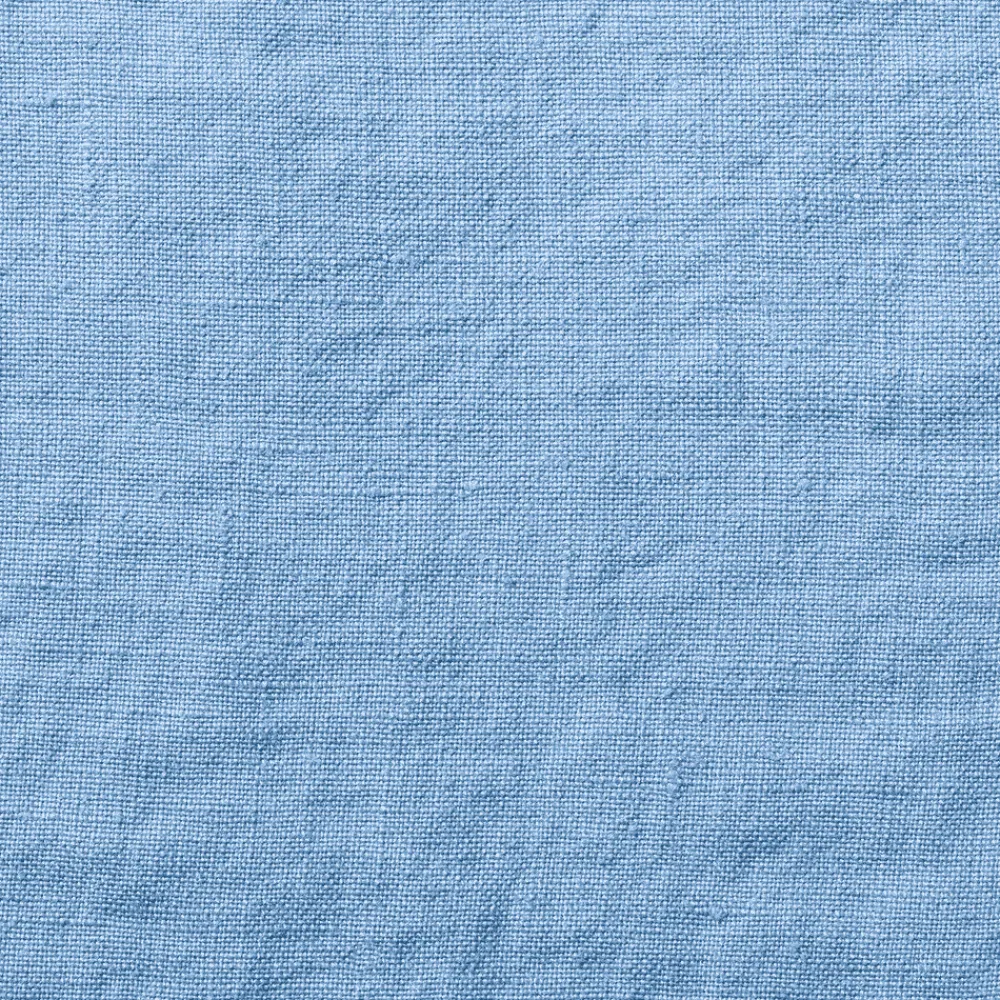 200 LINTEX Drap plat en lin lavé - Bleu Tyrrhénien
