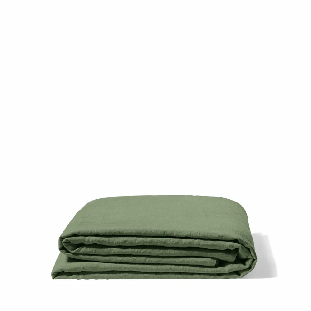 200 LINTEX Drap plat en lin lavé - Vert d'Anduze