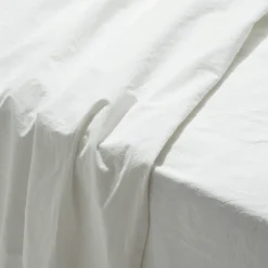 1700 COTEX Drap plat en percale de coton - Blanc Craie