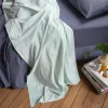1700 COTEX Drap plat en percale de coton - Bleu d'Eau