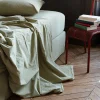 1700 COTEX Drap plat en percale de coton - Vert Lichen
