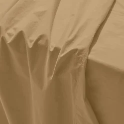 1700 COTEX Drap plat en percale de coton - Brun Sarrasin