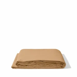 1700 COTEX Drap plat en percale de coton - Brun Sarrasin