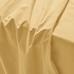 1700 COTEX Drap plat en percale de coton - Jaune Orge