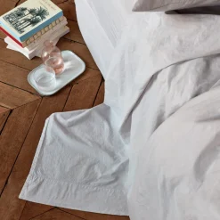 1700 COTEX Drap plat en percale de coton - Gris Pavot