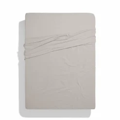 1700 COTEX Drap plat en percale de coton - Gris Pavot