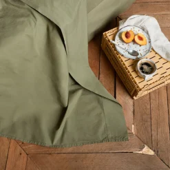 1700 COTEX Drap plat en percale de coton - Vert Camouflage