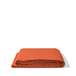 1700 COTEX Drap plat en percale de coton - Rouge Ocre