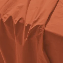 1700 COTEX Drap plat en percale de coton - Rouge Ocre