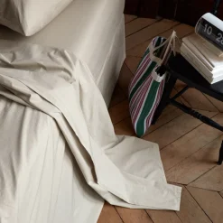 1700 COTEX Drap plat en percale de coton - Beige Dune