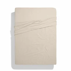1700 COTEX Drap plat en percale de coton - Beige Dune