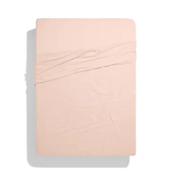 1700 COTEX Drap plat en percale de coton - Rose des Sables