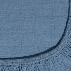 2100 GAZEX Drap-housse en gaze de coton - Bleu Zinc