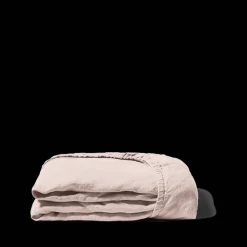 200 LINTEX Drap-housse en lin lavé - Beige Rosé