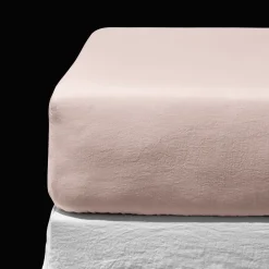 200 LINTEX Drap-housse en lin lavé - Beige Rosé