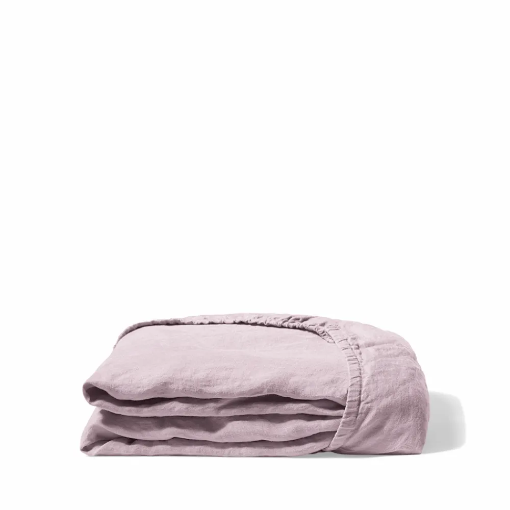 200 LINTEX Drap-housse en lin lavé - Parme Fuji Iro