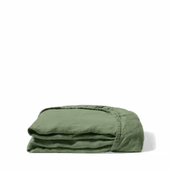 200 LINTEX Drap-housse en lin lavé - Vert d'Anduze