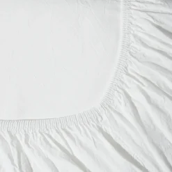 1700 COTEX Drap-housse en percale de coton - Blanc Craie