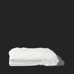1700 COTEX Drap-housse en percale de coton - Blanc Craie
