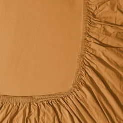 1700 COTEX Drap-housse en percale de coton - Jaune Safran