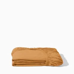 1700 COTEX Drap-housse en percale de coton - Jaune Safran