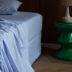 1700 COTEX Drap-housse en percale de coton - Parme Lilas