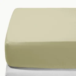 1700 COTEX Drap-housse en percale de coton - Vert Sauge