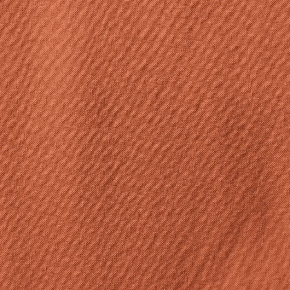 1700 COTEX Drap-housse en percale de coton - Rouge Ocre