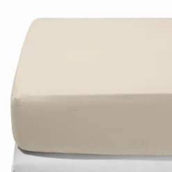 1700 COTEX Drap-housse en percale de coton - Beige Dune