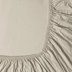 1700 COTEX Drap-housse en percale de coton - Beige Dune