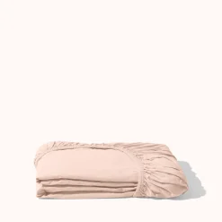 1700 COTEX Drap-housse en percale de coton - Rose des Sables