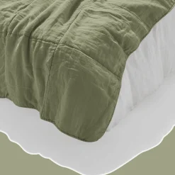 1700 COTEX Édredon bout de lit - Vert Komorebi