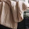 1700 COTEX Édredon en 100% lin lavé - Beige Rosé