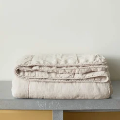 1700 COTEX Édredon en 100% lin lavé - Beige Rosé