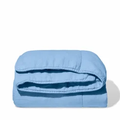 1700 COTEX Édredon en 100% lin lavé - Bleu Tyrrhénien