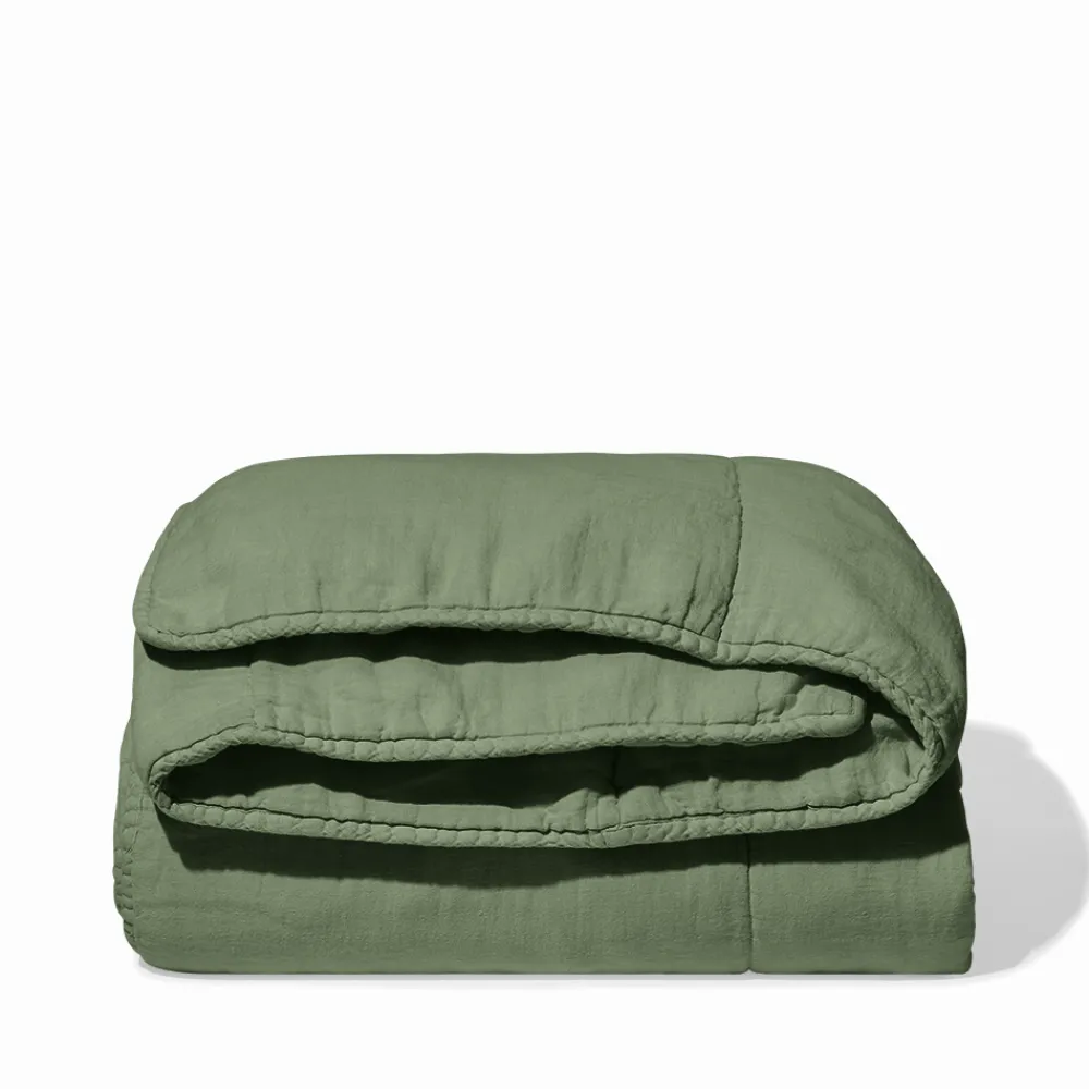 1700 COTEX Édredon en 100% lin lavé - Vert d'Anduze