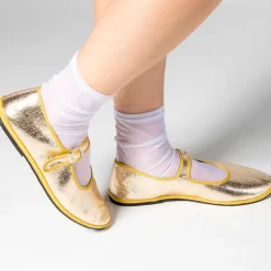 Women Drogheria Crivellini - Ballerines Jane à attache - Doré