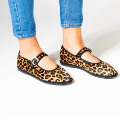 Women Drogheria Crivellini - Ballerines Jane à attache - Leopard