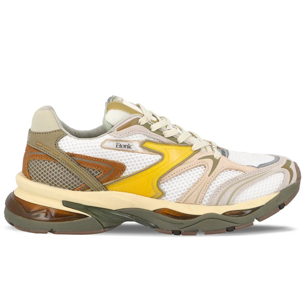 Women Etonic - Baskets Kendari Leaf - Blanc & Moutarde