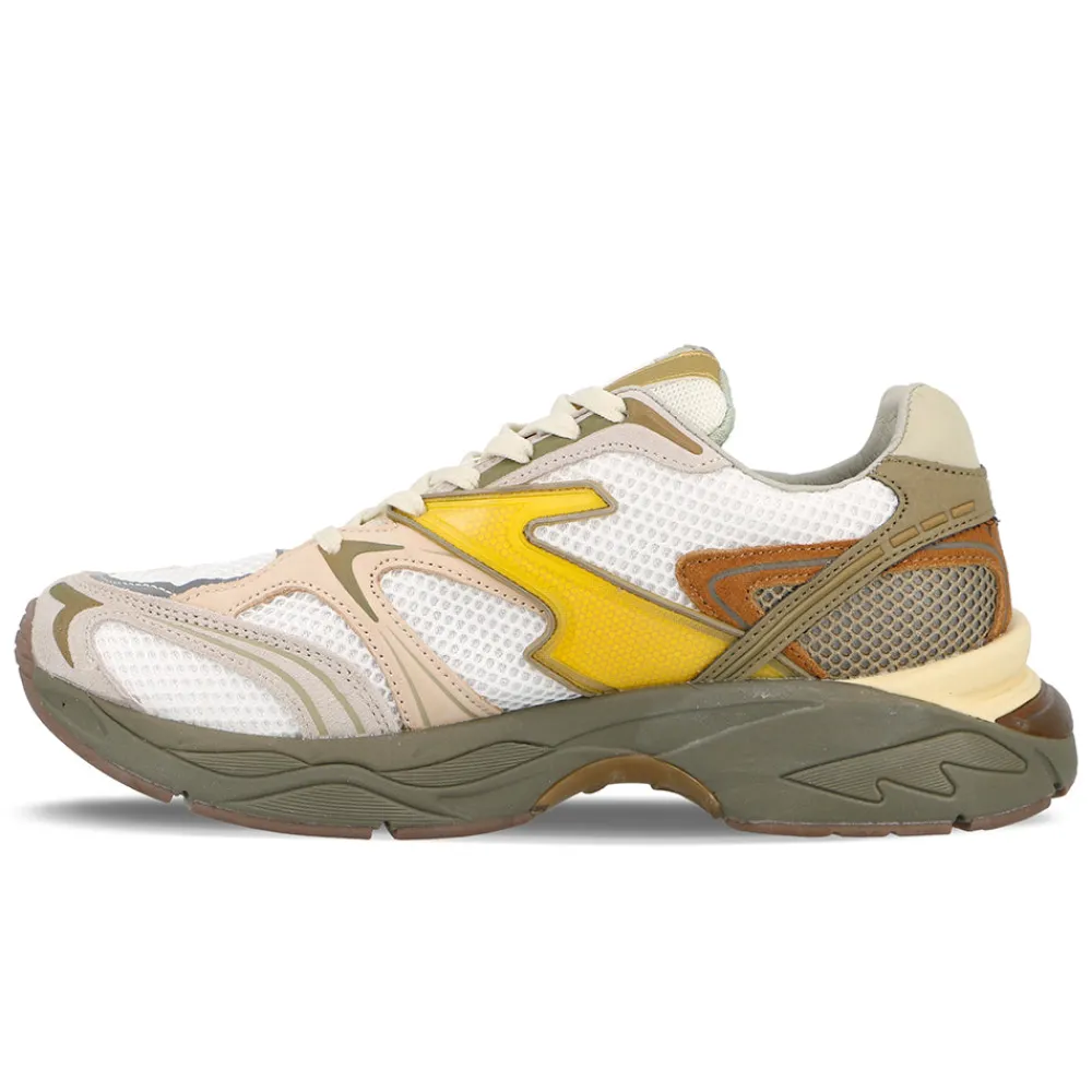 Women Etonic - Baskets Kendari Leaf - Blanc & Moutarde