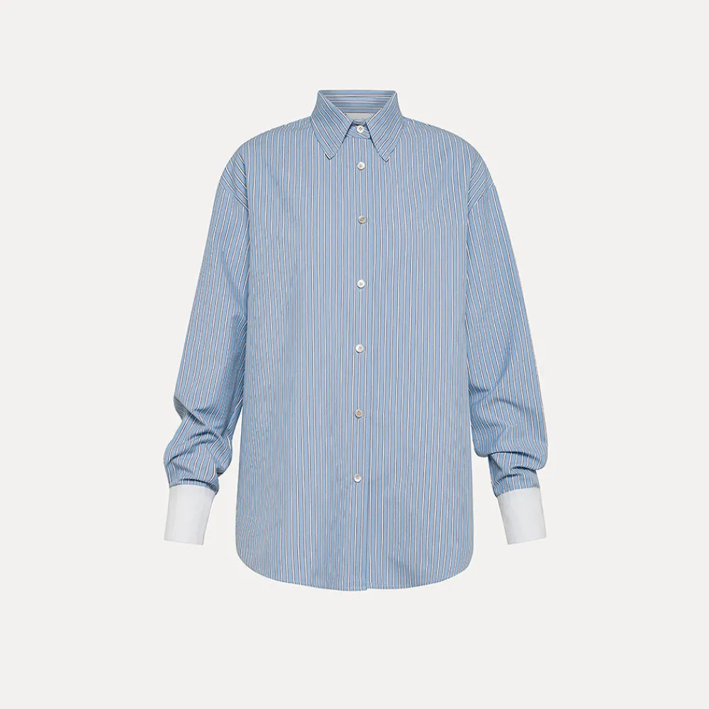 Women Forte_Forte - Chemise rayé - Bleu