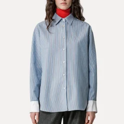 Women Forte_Forte - Chemise rayé - Bleu
