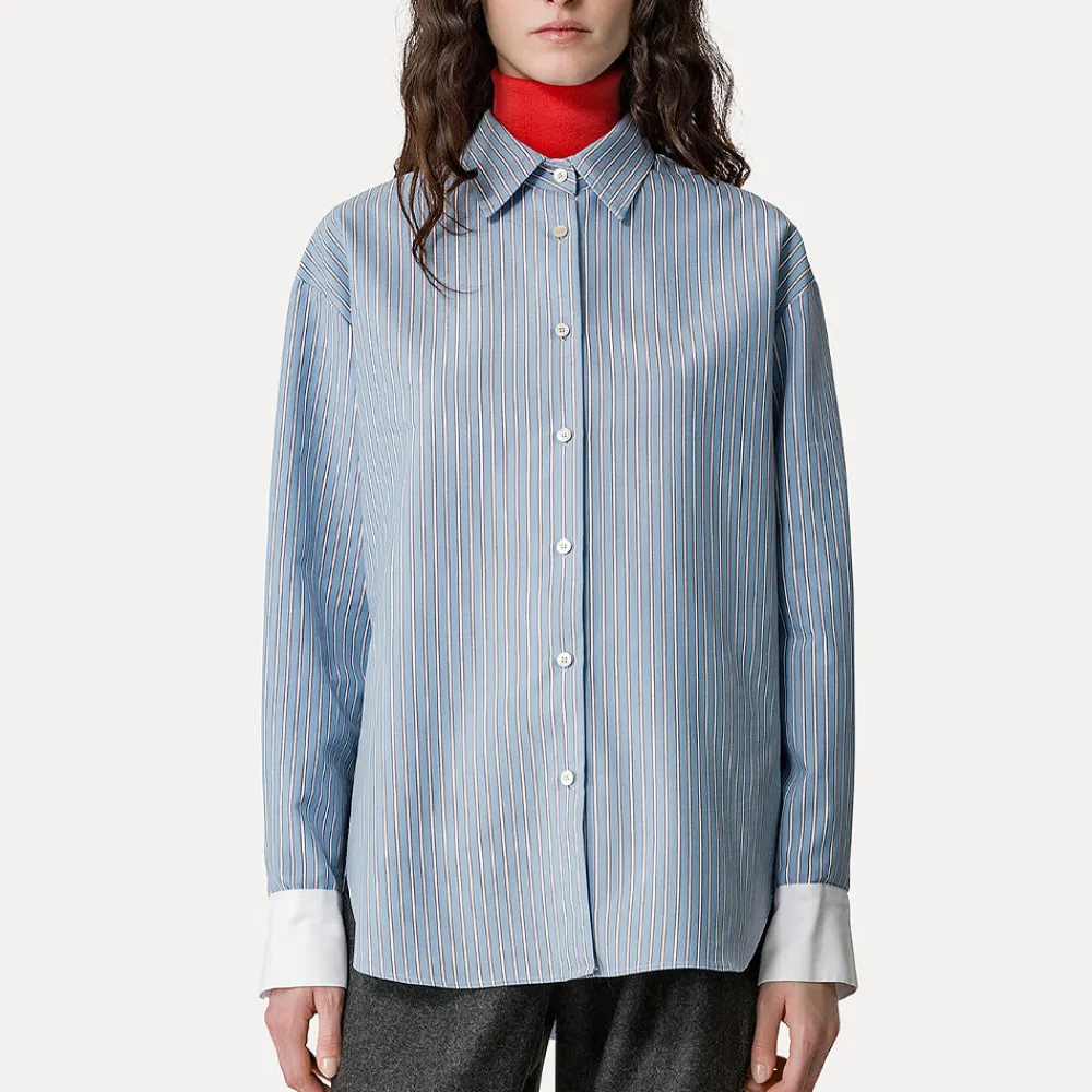 Women Forte_Forte - Chemise rayé - Bleu
