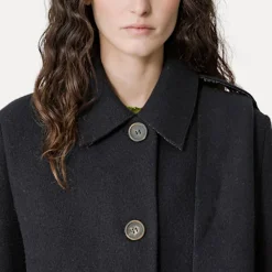 Women Forte_Forte - Manteau long - Noir