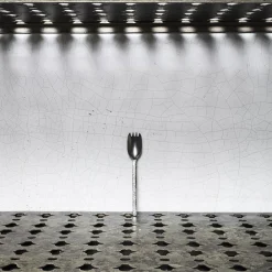 259 SERAX Fourchette apéro en métal martelé - Anthracite - La Nouvelle Table