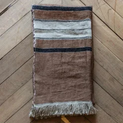 631 LIBECO Fouta Belge en lin - Rayures Bruges
