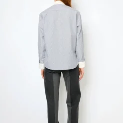 Women GERARD DAREL - Chemise à rayures et col blanc - Anthracite