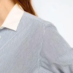 Women GERARD DAREL - Chemise à rayures et col blanc - Anthracite